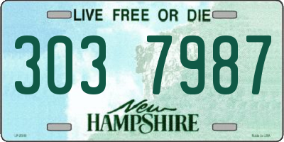 NH license plate 3037987