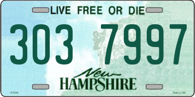 NH license plate 3037997