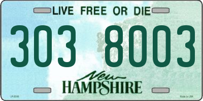 NH license plate 3038003