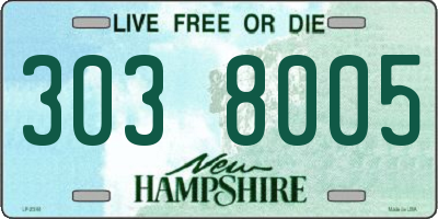 NH license plate 3038005