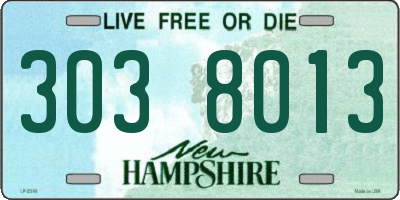 NH license plate 3038013