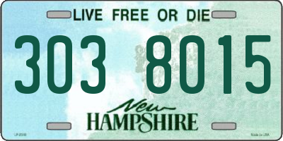 NH license plate 3038015