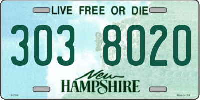 NH license plate 3038020