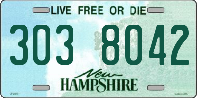 NH license plate 3038042