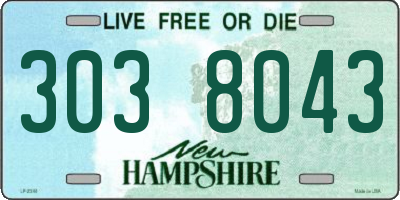 NH license plate 3038043