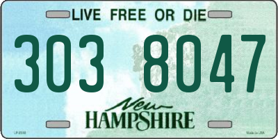 NH license plate 3038047