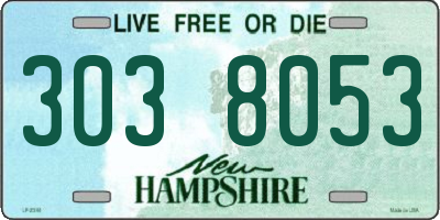 NH license plate 3038053