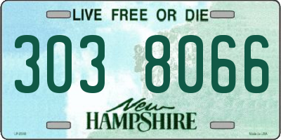 NH license plate 3038066