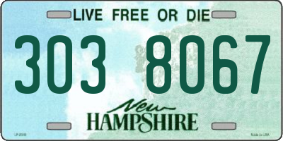 NH license plate 3038067