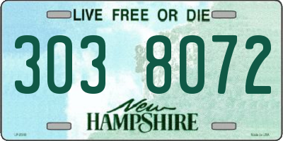 NH license plate 3038072