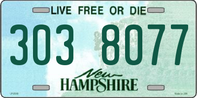 NH license plate 3038077