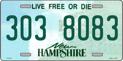 NH license plate 3038083