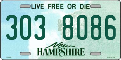 NH license plate 3038086