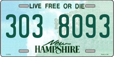 NH license plate 3038093