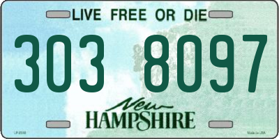 NH license plate 3038097