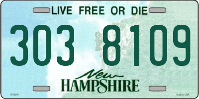 NH license plate 3038109