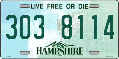 NH license plate 3038114