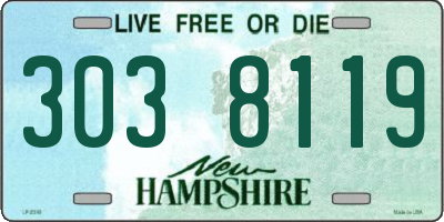 NH license plate 3038119