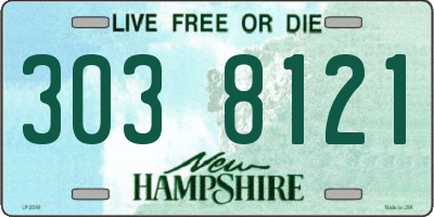 NH license plate 3038121