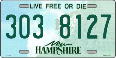 NH license plate 3038127