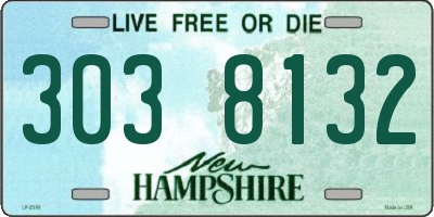 NH license plate 3038132