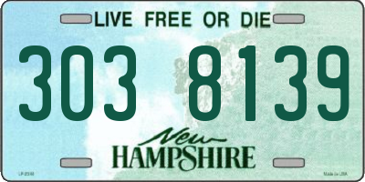 NH license plate 3038139