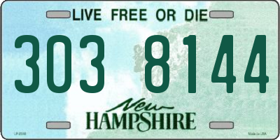 NH license plate 3038144