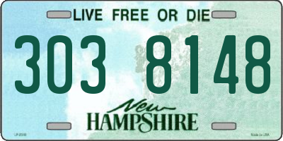NH license plate 3038148