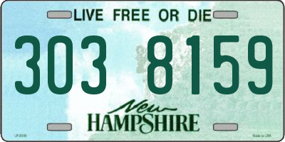 NH license plate 3038159