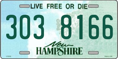 NH license plate 3038166