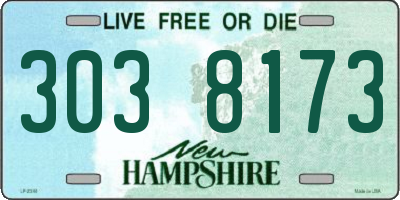 NH license plate 3038173