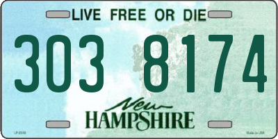 NH license plate 3038174