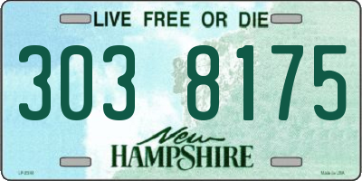 NH license plate 3038175