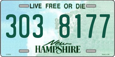 NH license plate 3038177