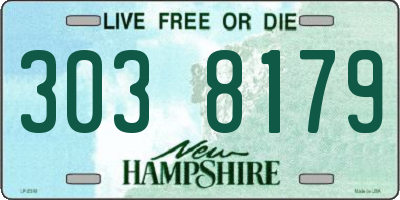 NH license plate 3038179