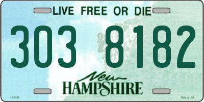 NH license plate 3038182