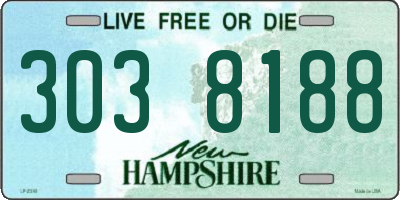 NH license plate 3038188