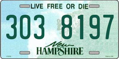 NH license plate 3038197