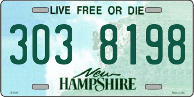 NH license plate 3038198