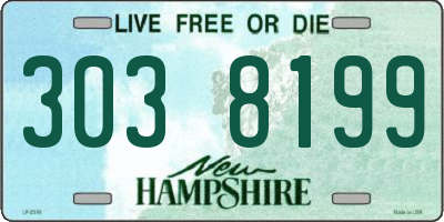 NH license plate 3038199