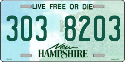 NH license plate 3038203