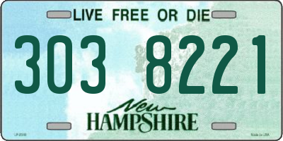 NH license plate 3038221