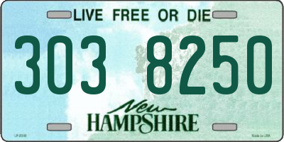 NH license plate 3038250
