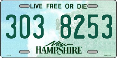 NH license plate 3038253