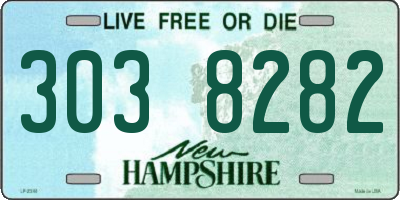 NH license plate 3038282