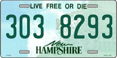 NH license plate 3038293