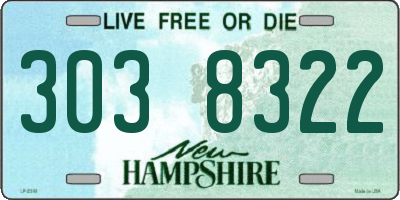 NH license plate 3038322