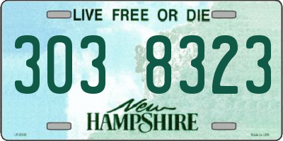 NH license plate 3038323