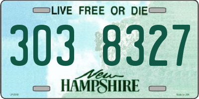 NH license plate 3038327