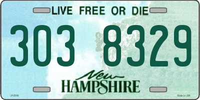 NH license plate 3038329